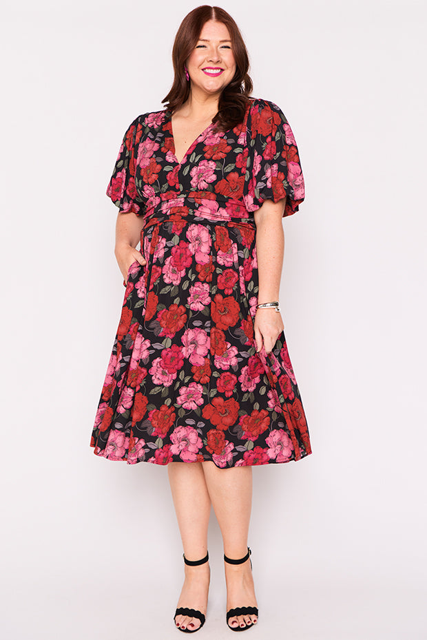 Rowan Delicate Petal Dress – Delicate Petal midi dress