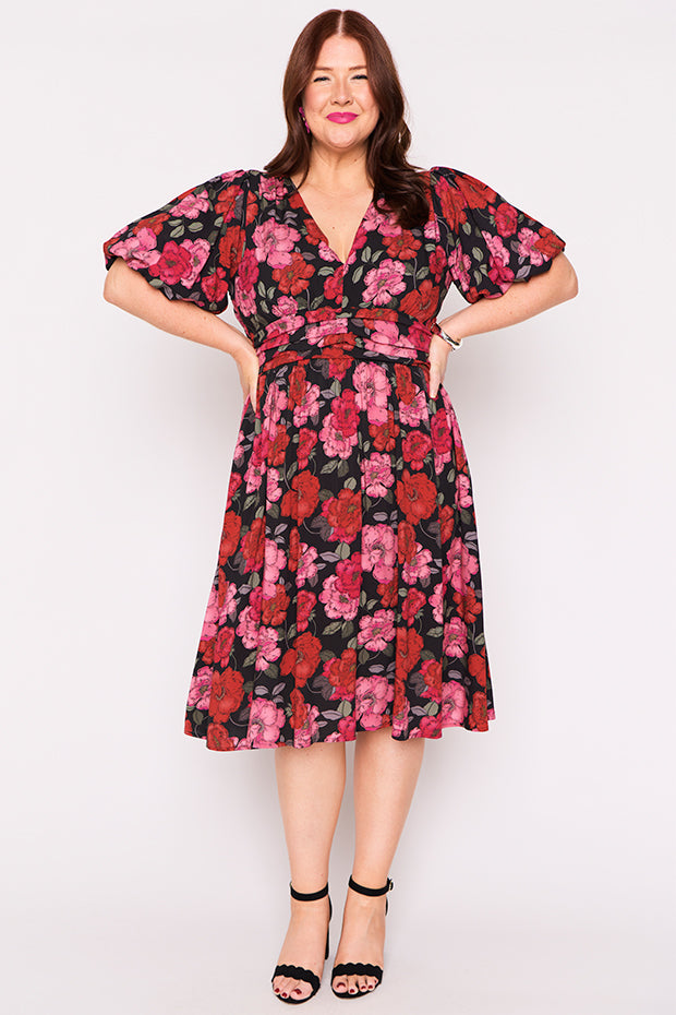 Rowan Delicate Petal Dress – Delicate Petal midi dress