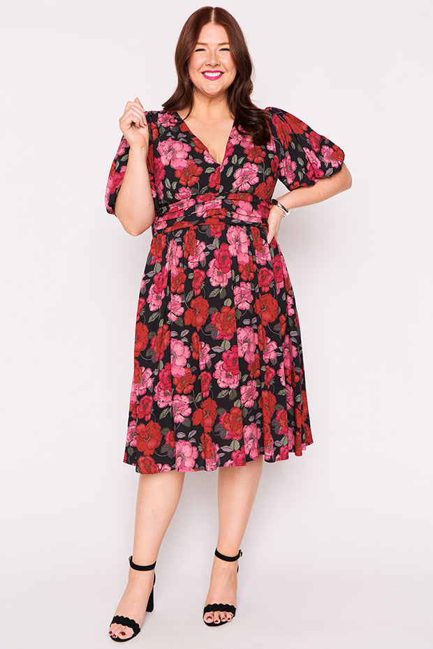 Rowan Delicate Petal Dress – Delicate Petal midi dress