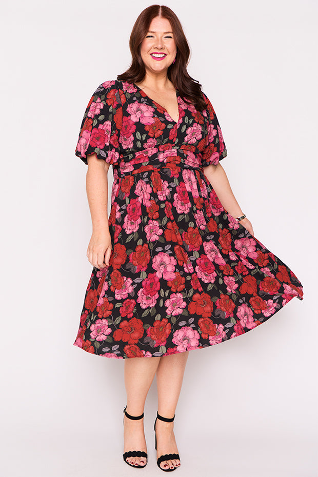 Rowan Delicate Petal Dress – Delicate Petal midi dress