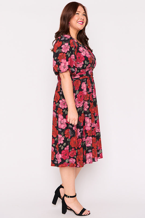 Rowan Delicate Petal Dress – Delicate Petal midi dress