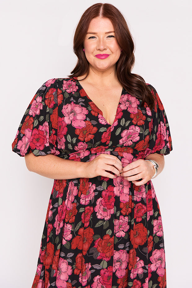 Rowan Delicate Petal Dress – Delicate Petal midi dress