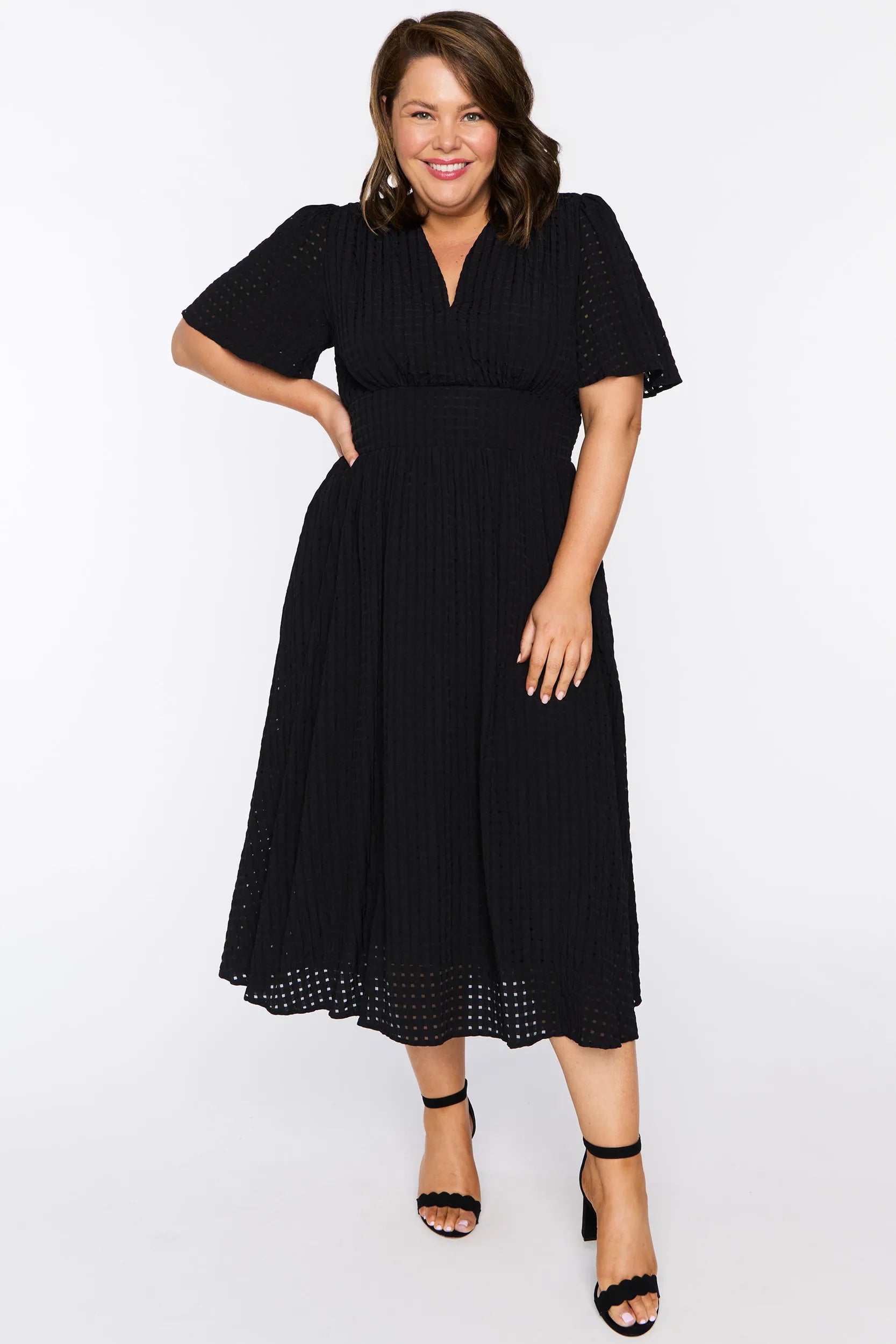Mable Black Dress – Black midi dress