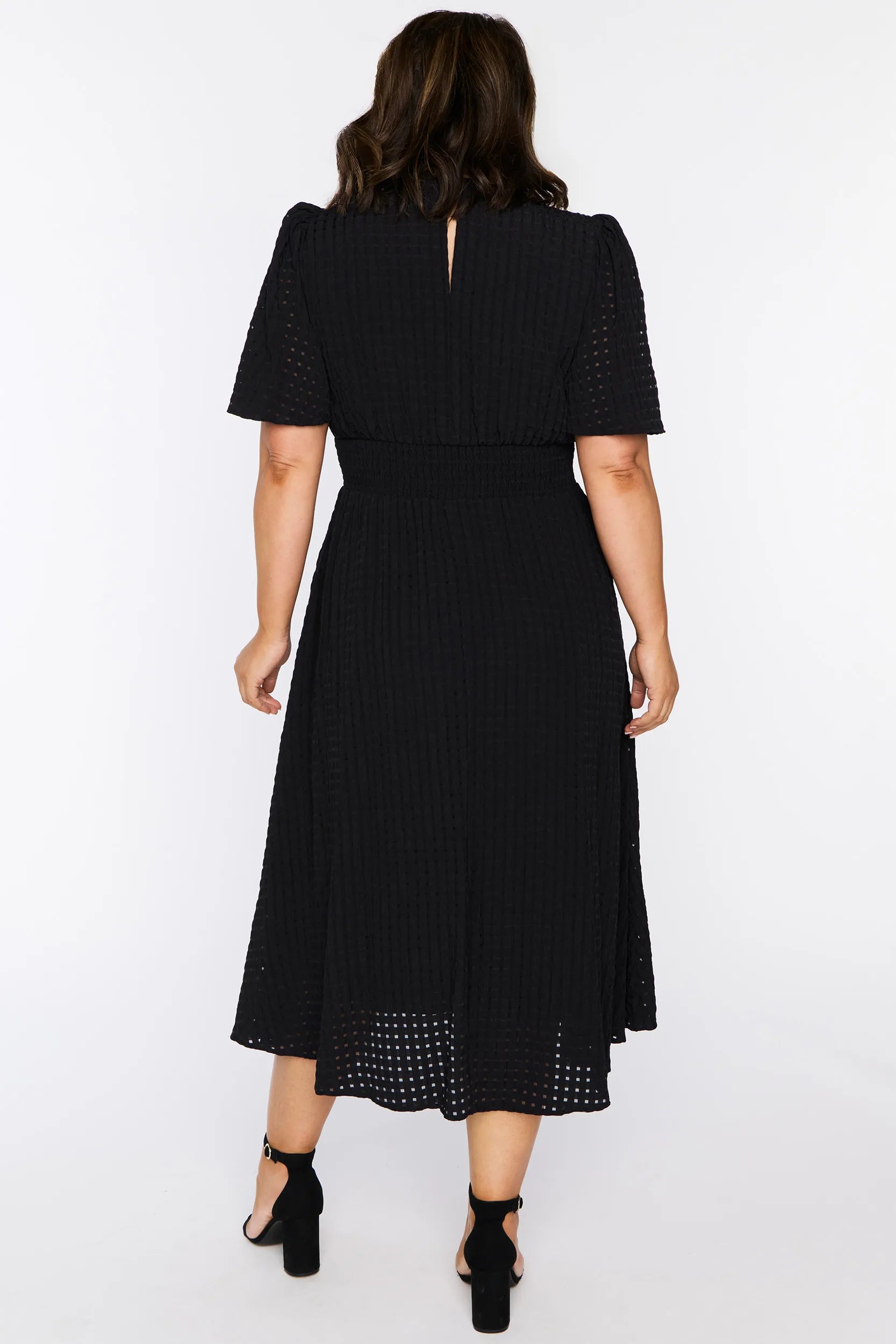 Mable Black Dress – Black midi dress