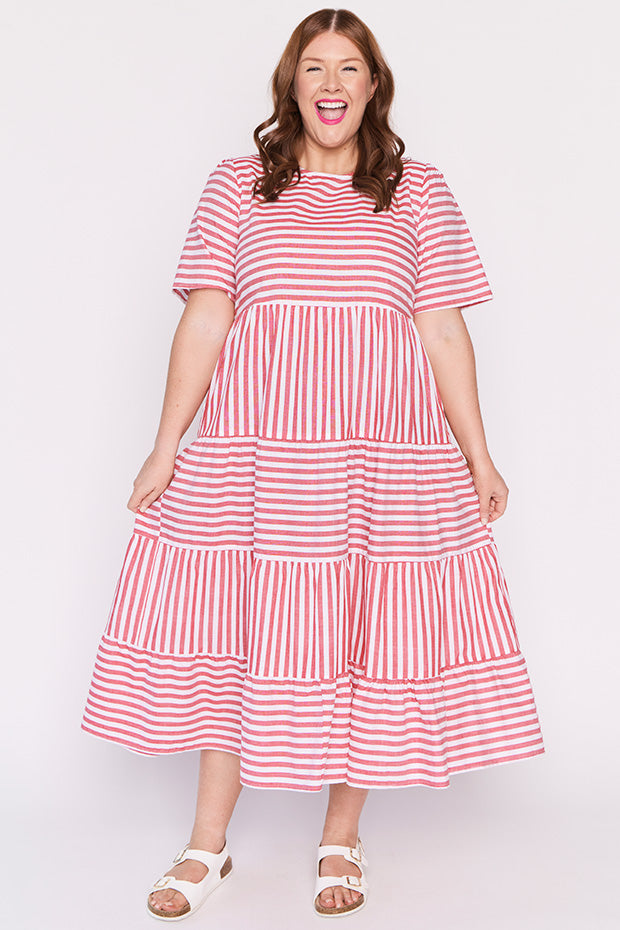 Alani Red Stripe Dress – Red Stripe maxi dress
