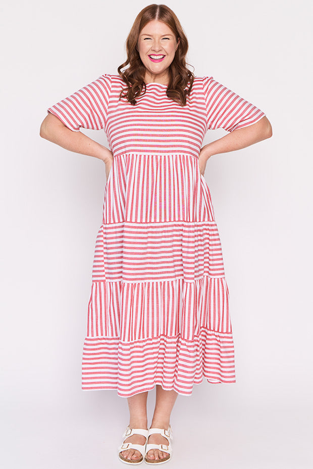 Alani Red Stripe Dress – Red Stripe maxi dress