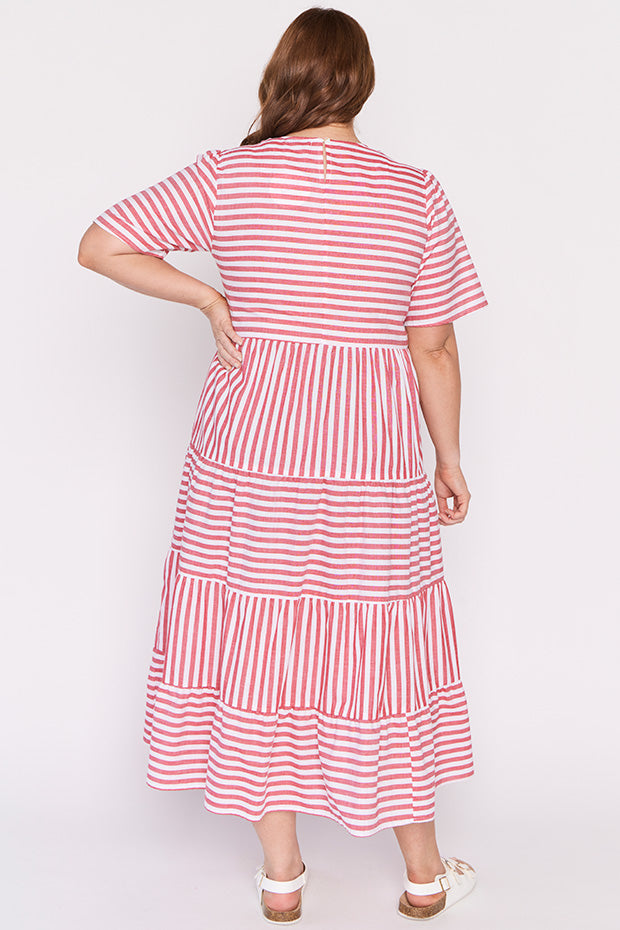 Alani Red Stripe Dress – Red Stripe maxi dress