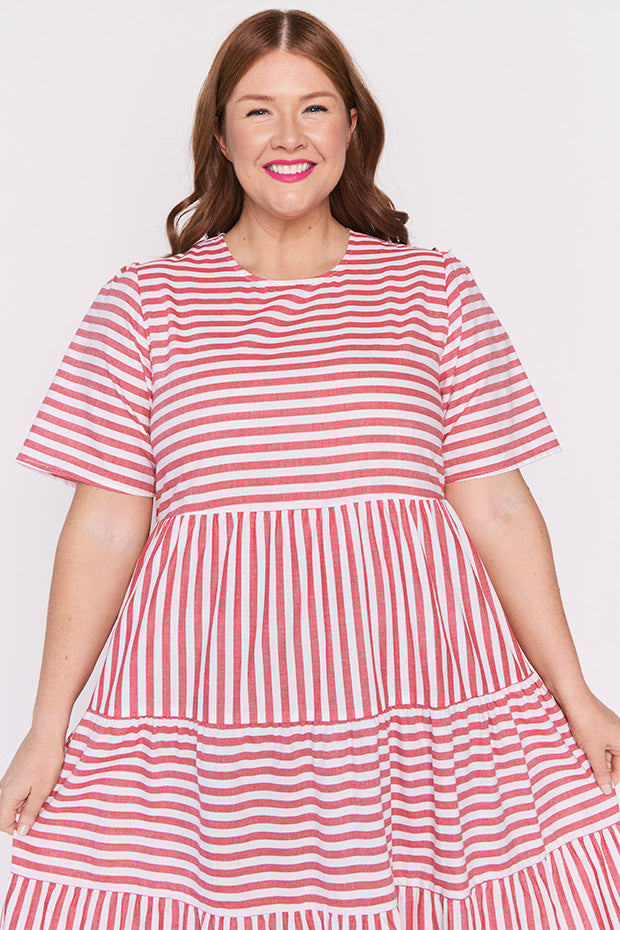 Alani Red Stripe Dress – Red Stripe maxi dress