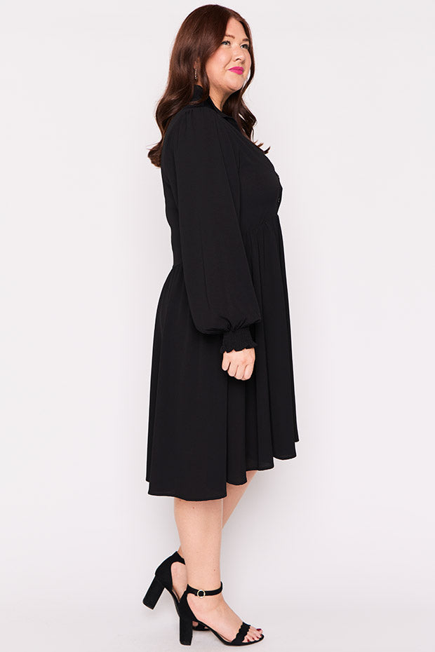 Harlow Black Dress – Black shirt dress