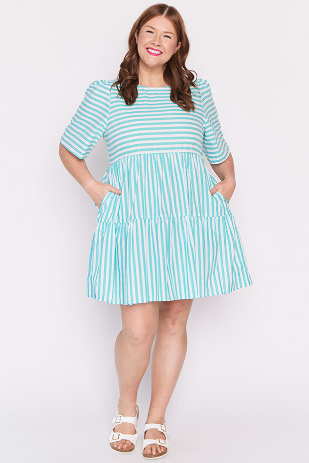 Ronnie Jade Stripe Dress – Jade Stripe mini dress