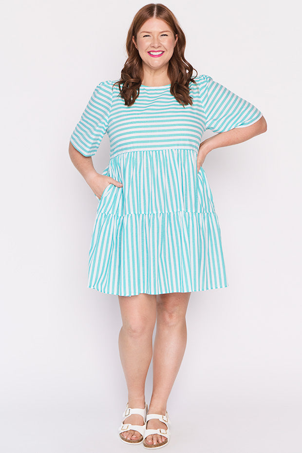 Ronnie Jade Stripe Dress – Jade Stripe mini dress