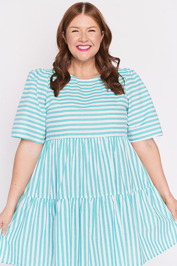 Ronnie Jade Stripe Dress – Jade Stripe mini dress