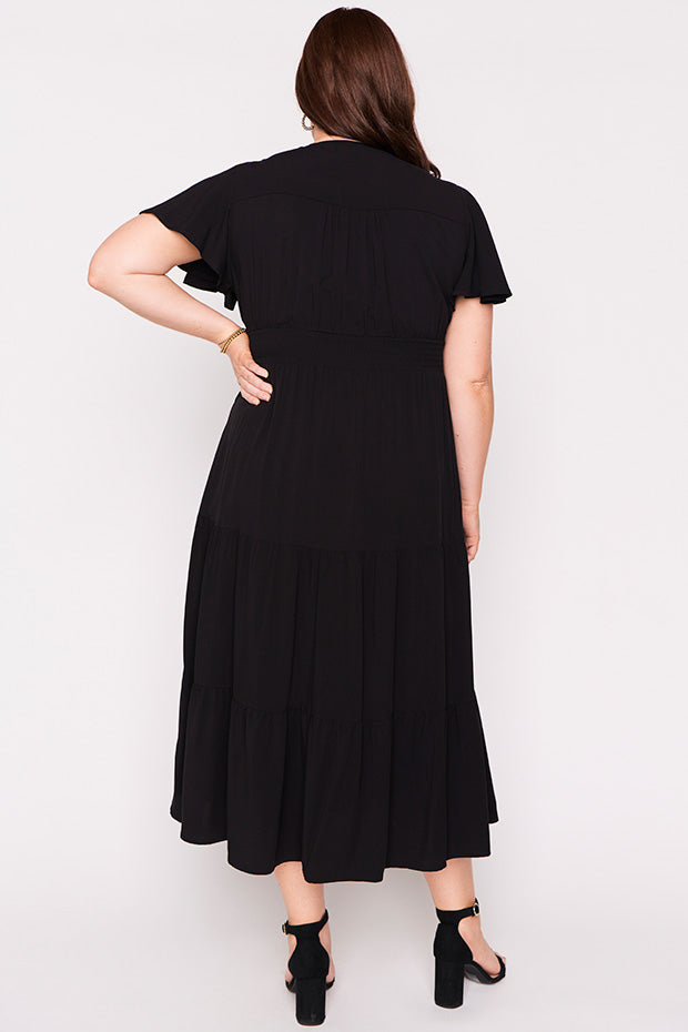 Heather Black Dress – Black midi dress