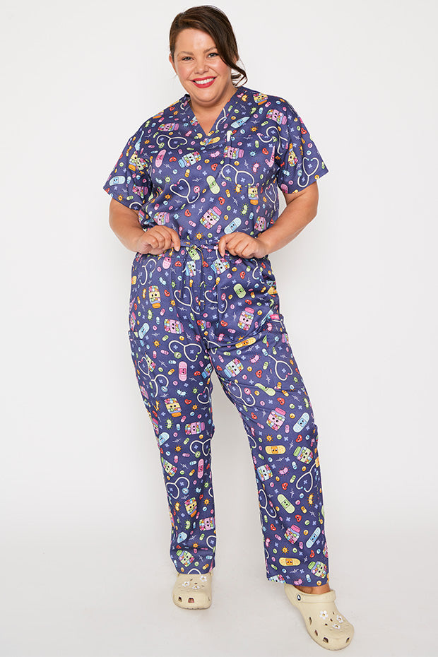 Cristina Happy Health Scrub Pant – Happy Health wide leg pants