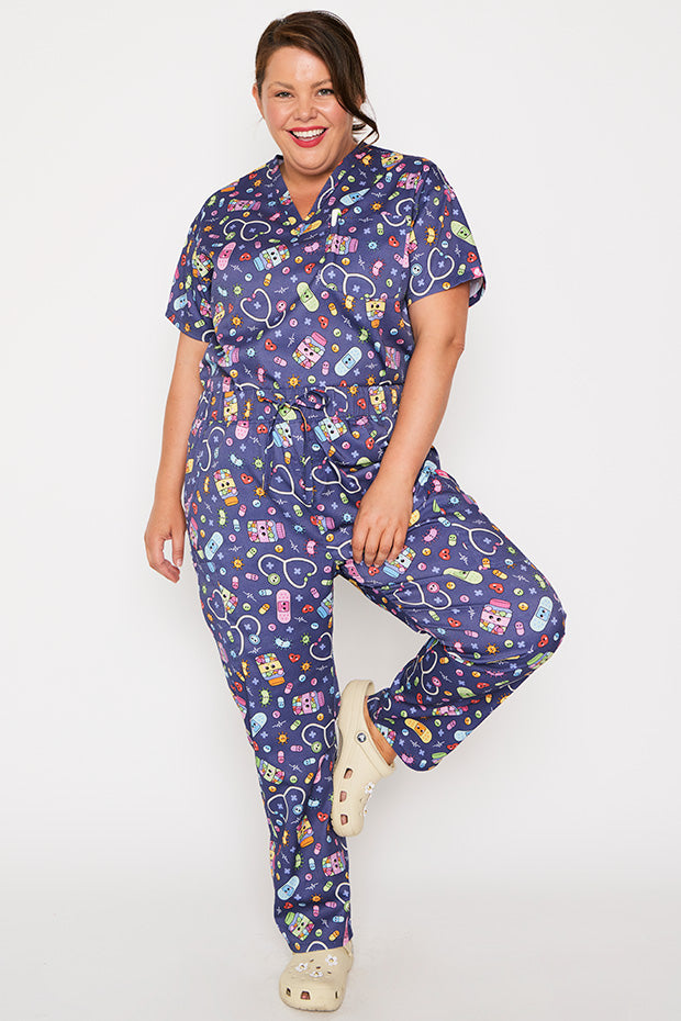 Cristina Happy Health Scrub Pant – Happy Health wide leg pants