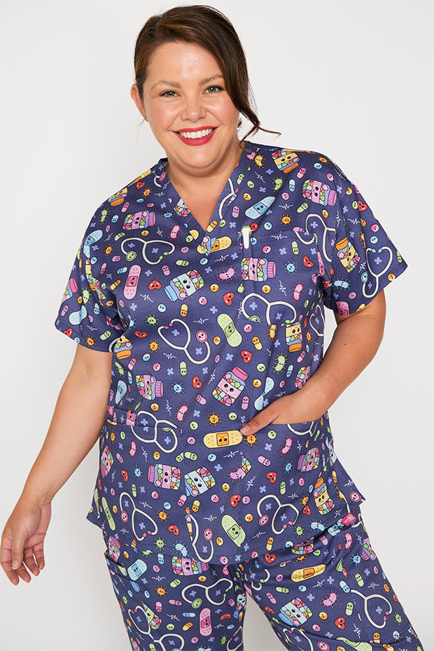Meredith Happy Health Scrub Top – Happy Health top