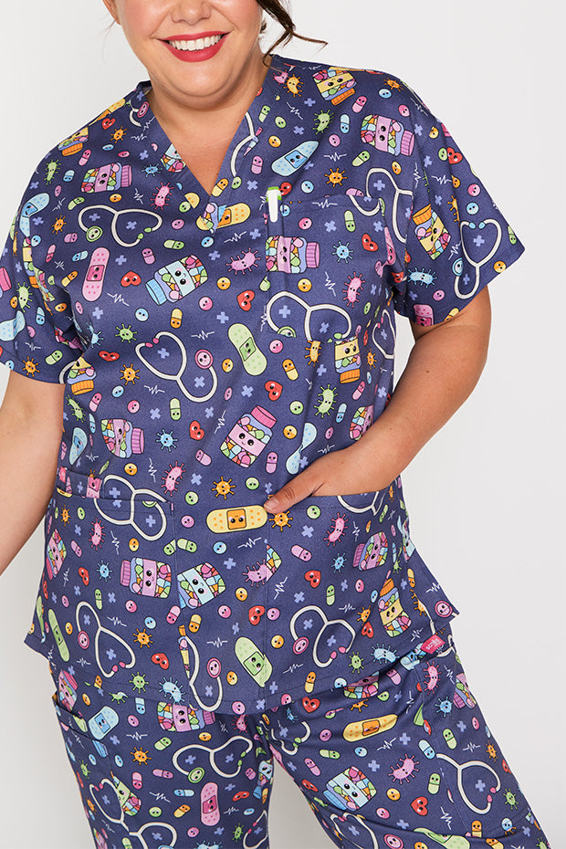 Meredith Happy Health Scrub Top – Happy Health top