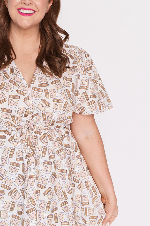 Marley Cotton Coffee Time Dress – Coffee Time midi dress