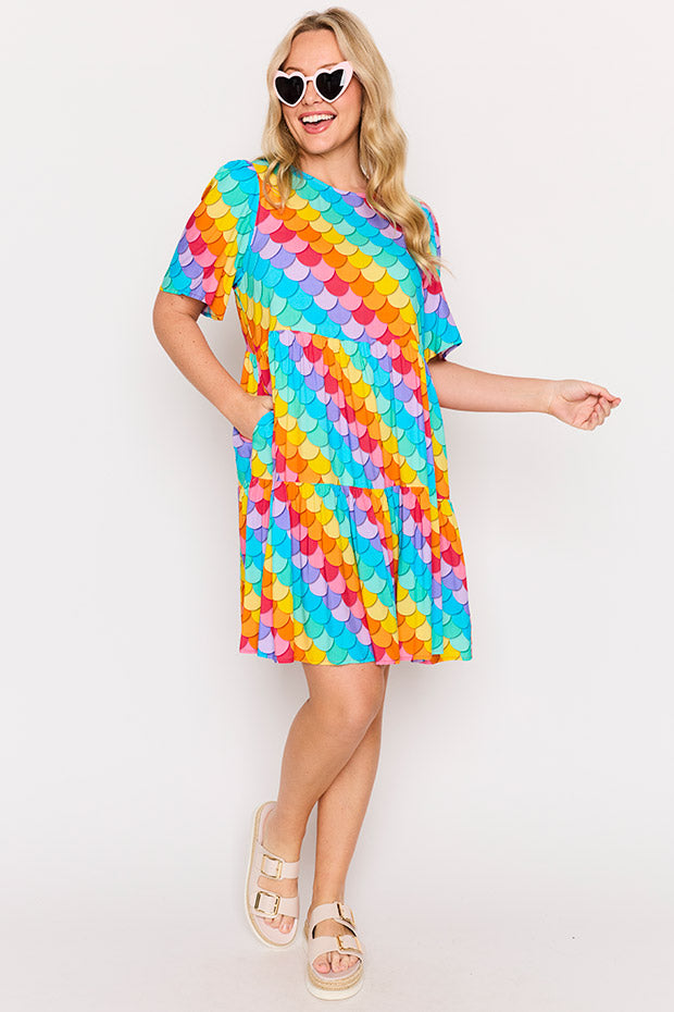 Izzie Rainbow Mermaid Dress – Rainbow Mermaid mini dress