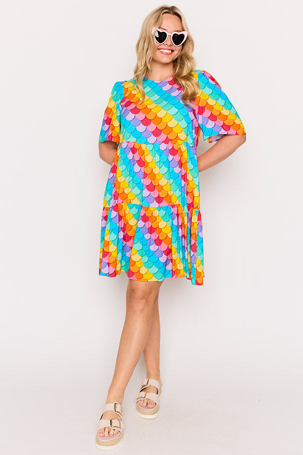 Izzie Rainbow Mermaid Dress – Rainbow Mermaid mini dress