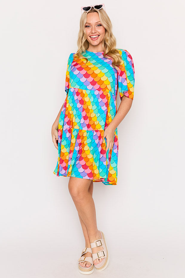 Izzie Rainbow Mermaid Dress – Rainbow Mermaid mini dress