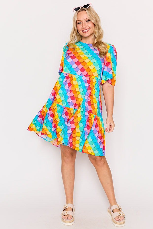 Izzie Rainbow Mermaid Dress – Rainbow Mermaid mini dress