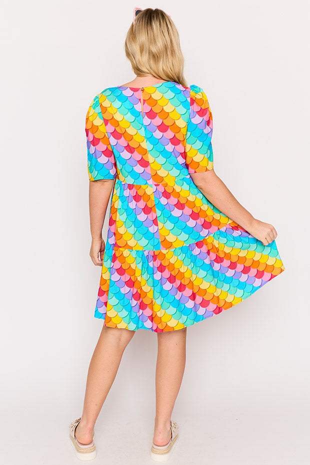 Izzie Rainbow Mermaid Dress – Rainbow Mermaid mini dress