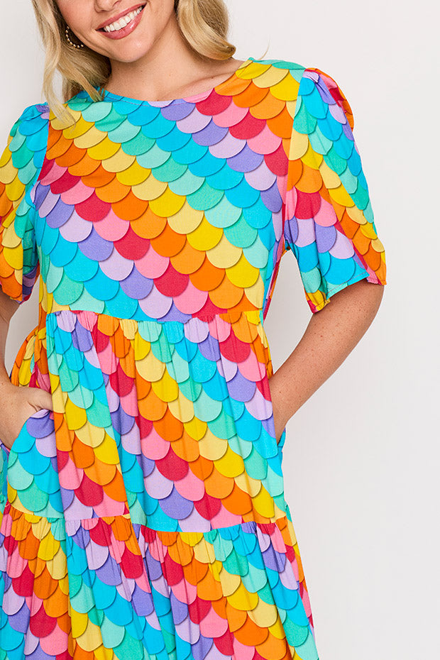 Izzie Rainbow Mermaid Dress – Rainbow Mermaid mini dress
