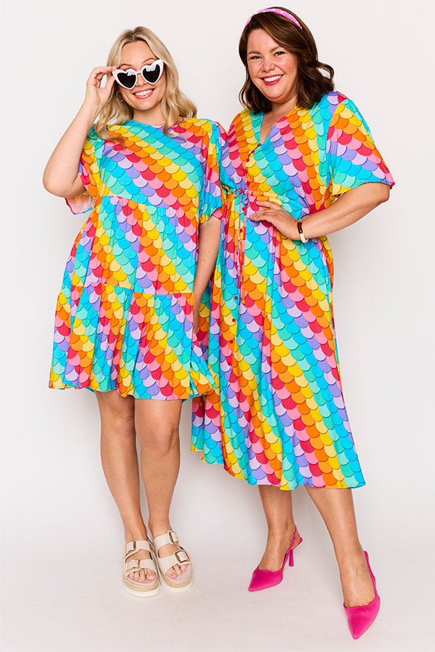 Izzie Rainbow Mermaid Dress – Rainbow Mermaid mini dress