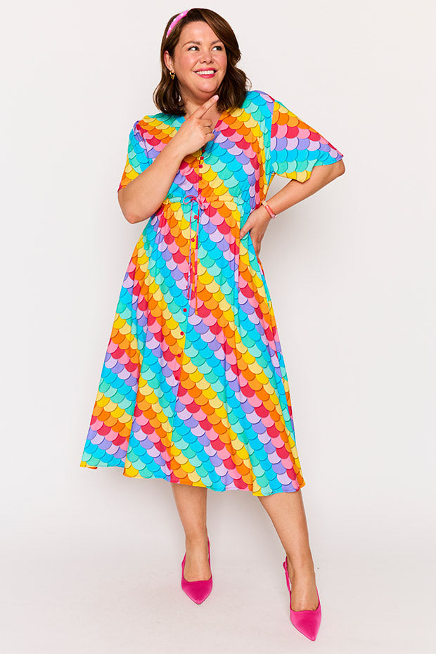 Michelle Rainbow Mermaid Dress – Rainbow Mermaid midi dress