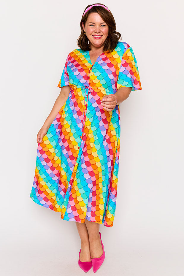 Michelle Rainbow Mermaid Dress – Rainbow Mermaid midi dress