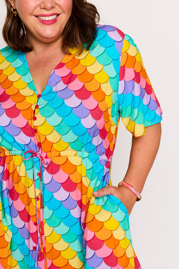 Michelle Rainbow Mermaid Dress – Rainbow Mermaid midi dress