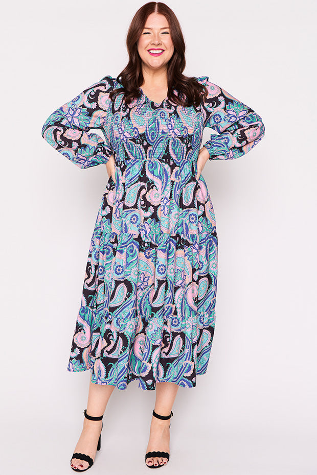 Stevie French Paisley Dress – French Paisley maxi dress