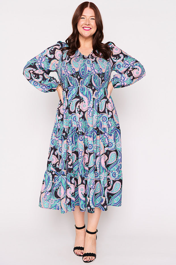 Stevie French Paisley Dress – French Paisley maxi dress