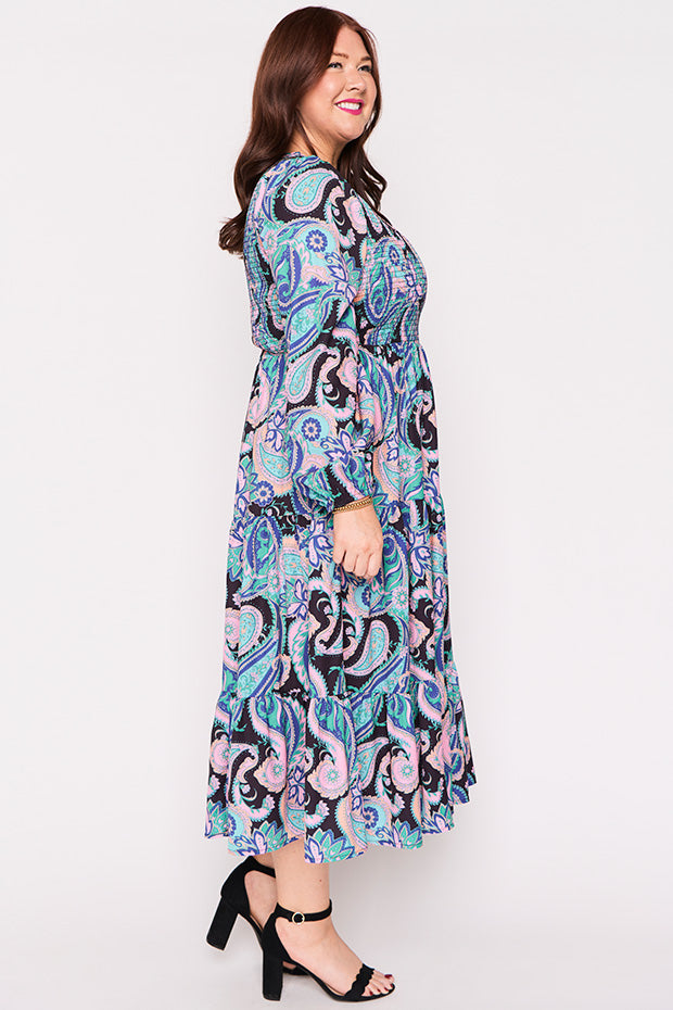 Stevie French Paisley Dress – French Paisley maxi dress