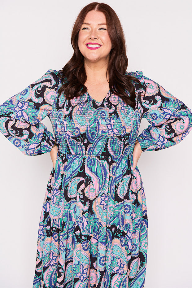 Stevie French Paisley Dress – French Paisley maxi dress