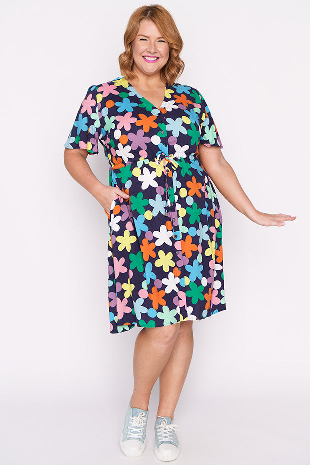 Jaz Daisy Spot Dress – Daisy Spot knee length dress