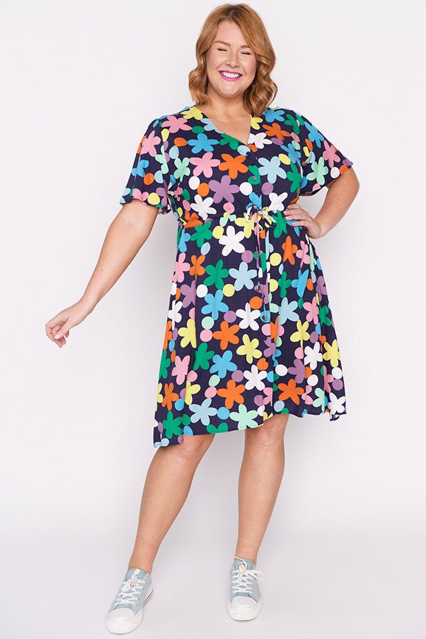 Jaz Daisy Spot Dress – Daisy Spot knee length dress
