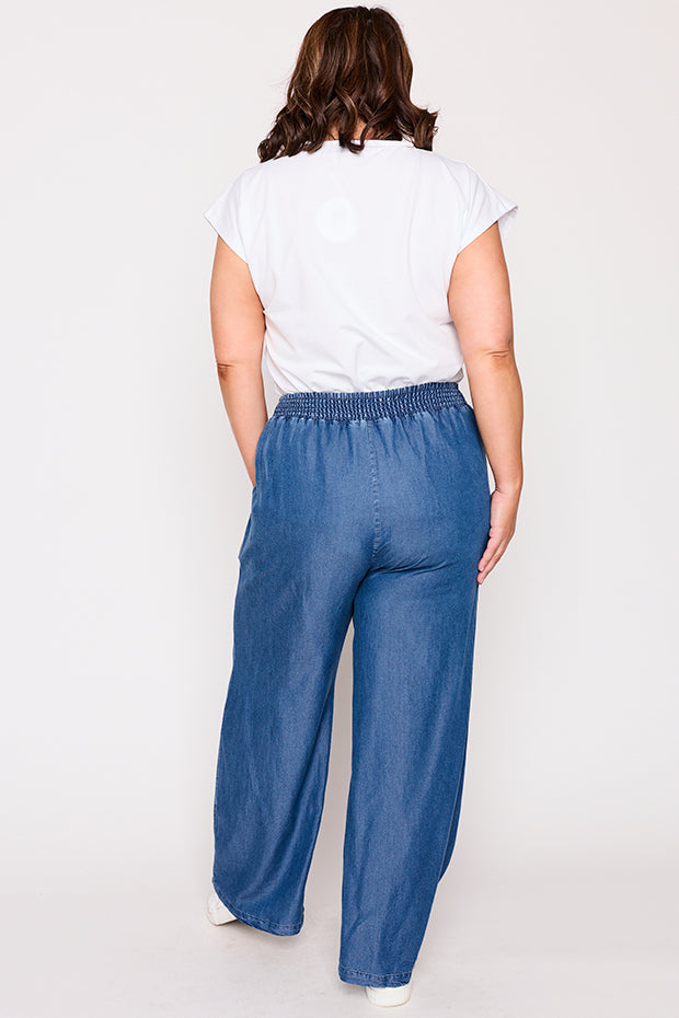 Talitha Chambray Pant – Chambray wide leg pants