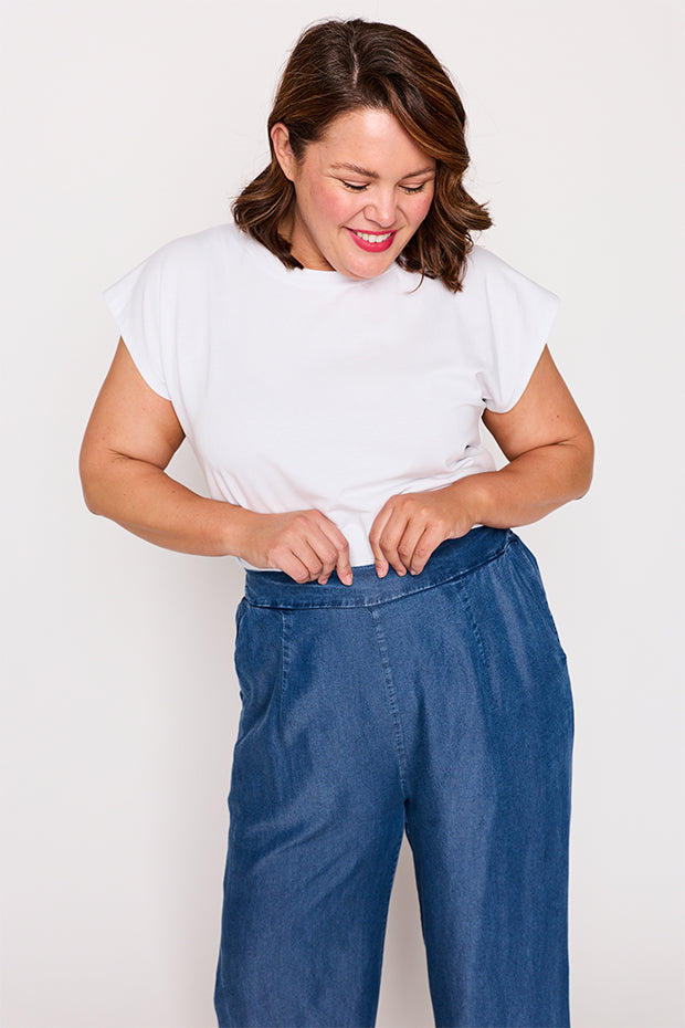 Talitha Chambray Pant – Chambray wide leg pants