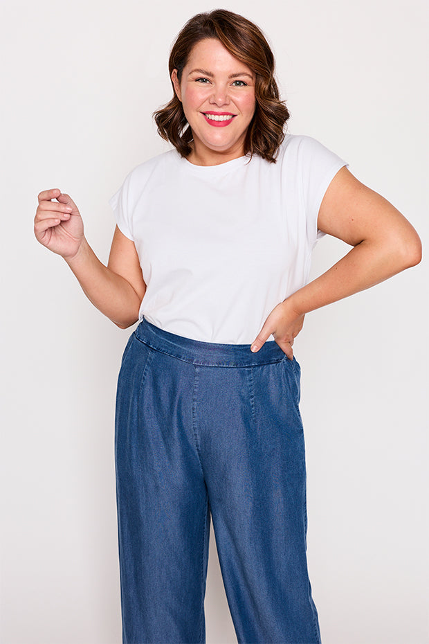 Talitha Chambray Pant – Chambray wide leg pants