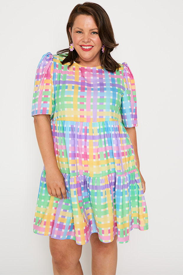 Jackson Rainbow Weave Dress – Rainbow Weave mini dress