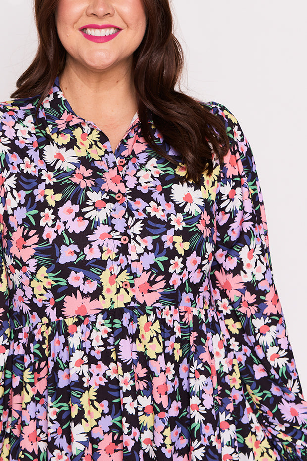 Harlow Sorbet Garden Dress – Sorbet Garden shirt dress