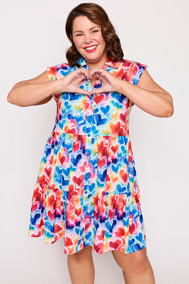Claudia Bright Hearts Dress – Bright Hearts shirt dress