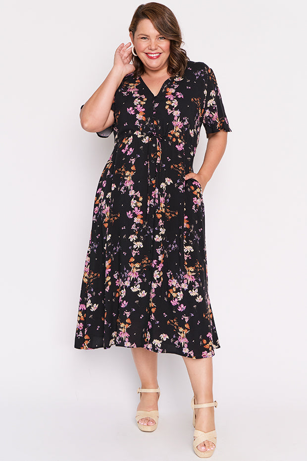 Michelle Sunset Shadow Dress – Sunset Shadow midi dress