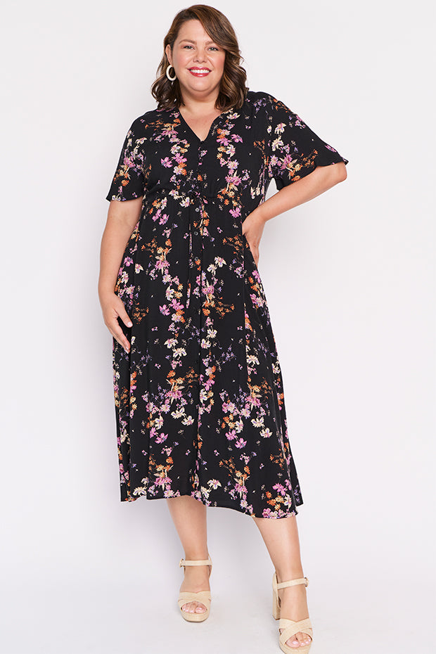 Michelle Sunset Shadow Dress – Sunset Shadow midi dress