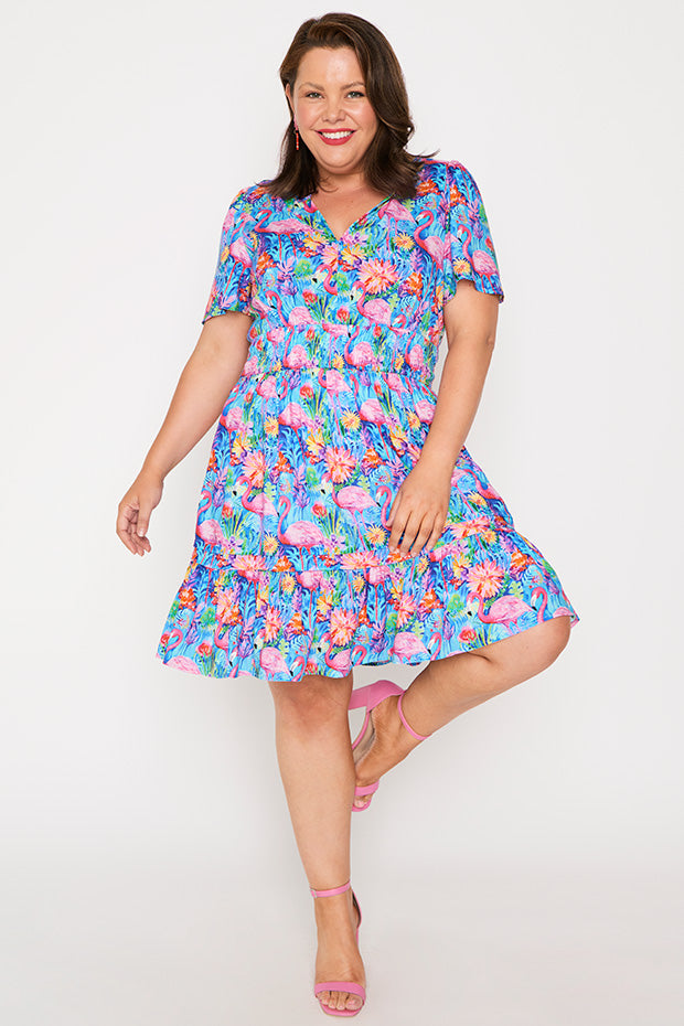 Layla Flamingo Oasis Dress – Flamingo Oasis knee length dress