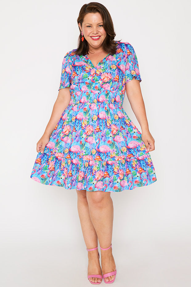 Layla Flamingo Oasis Dress – Flamingo Oasis knee length dress