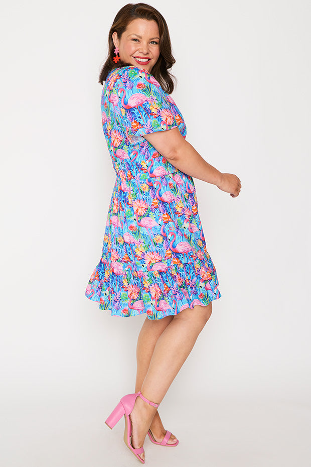 Layla Flamingo Oasis Dress – Flamingo Oasis knee length dress