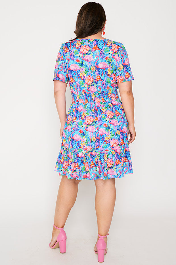 Layla Flamingo Oasis Dress – Flamingo Oasis knee length dress
